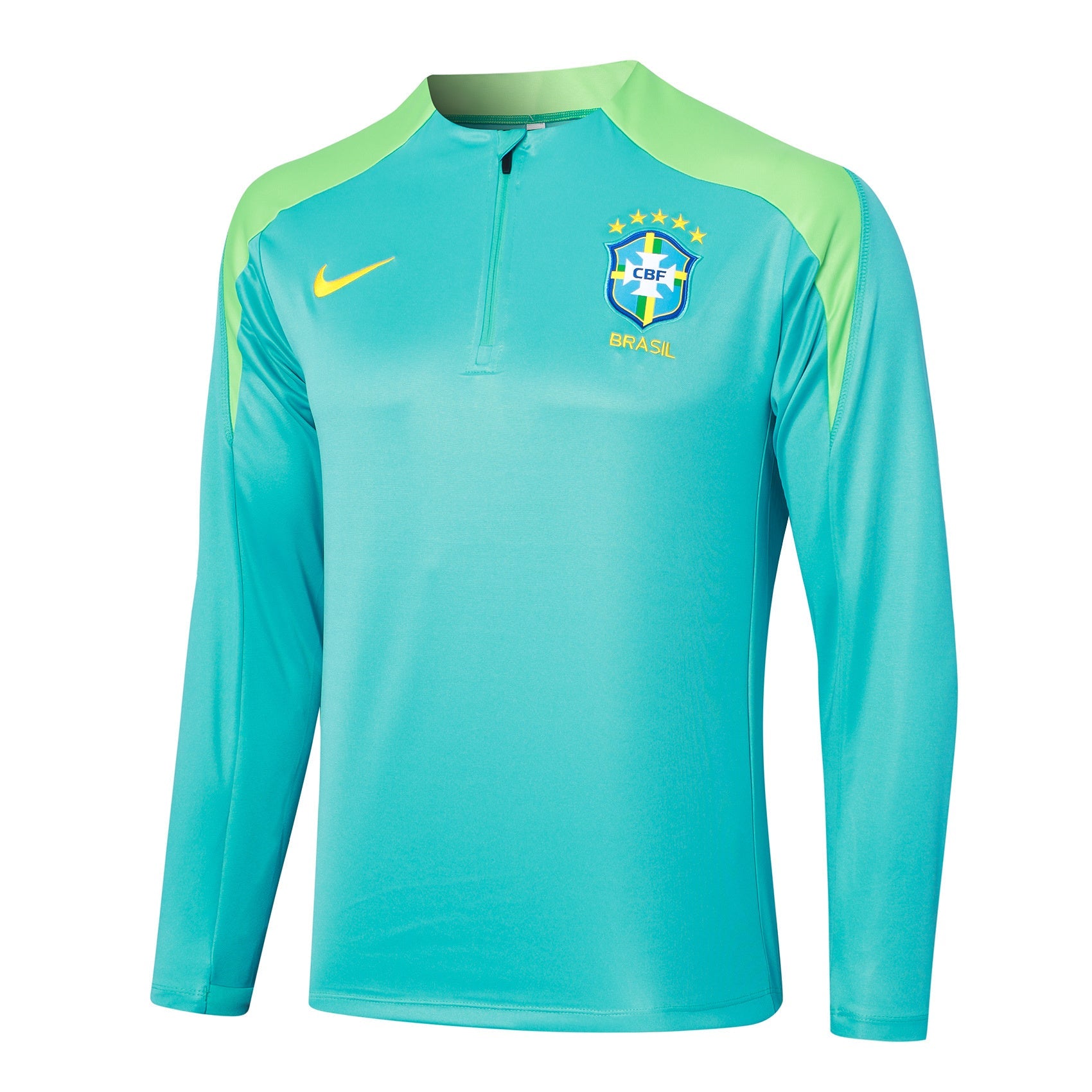 Conjunto Agasalho Treino Brasil 24/25 - Azul Ciano