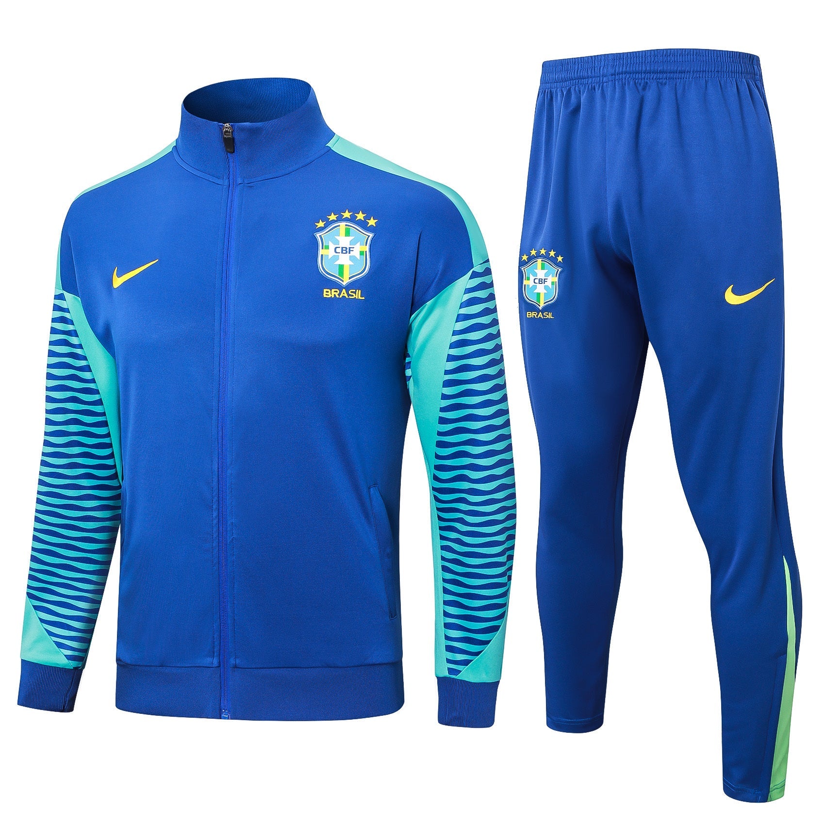 Conjunto agasalho treino Brasil 24/25 azul