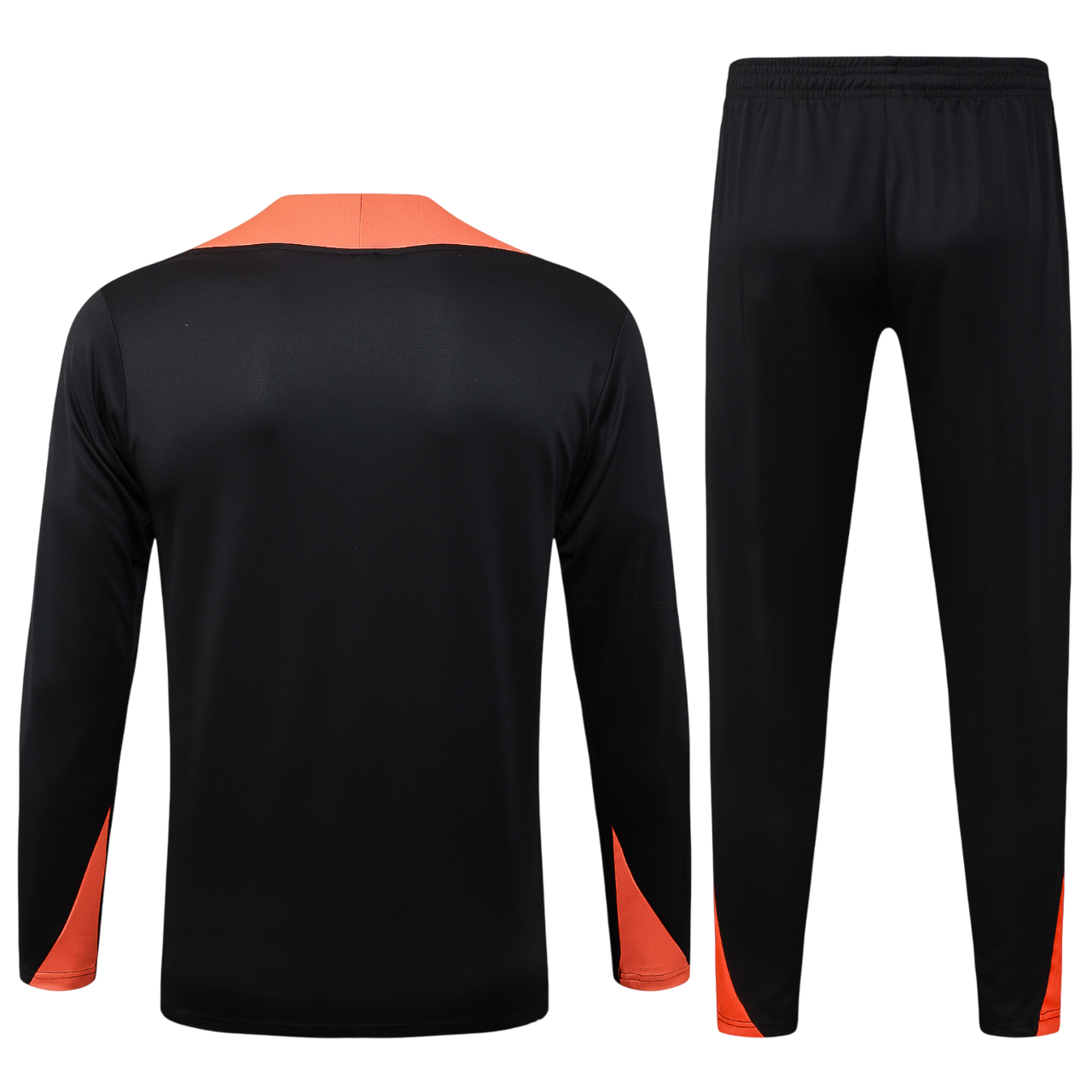Conjunto Agasalho Treino Brasil 24/25 - Preto e Laranja