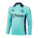 Conjunto Agasalho Treino Manchester United 24/25 - Azul Turquesa