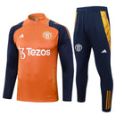 Conjunto Agasalho Treino Manchester United 24/25 - Laranja