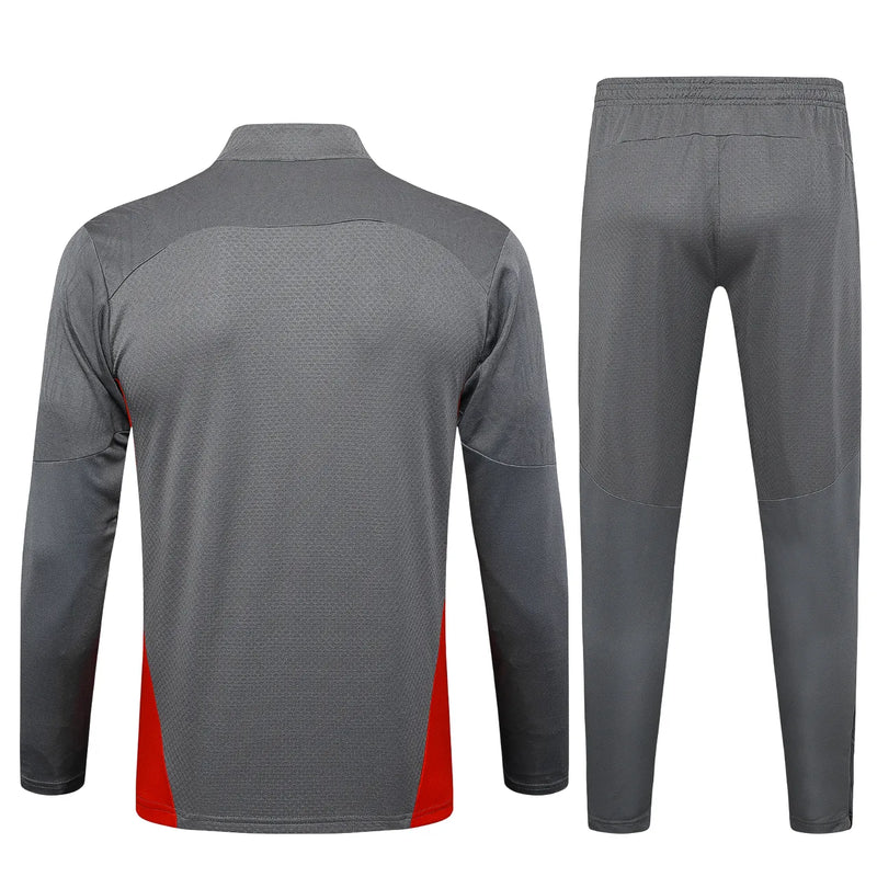 Conjunto Agasalho Treino Milan 24/25 - Cinza