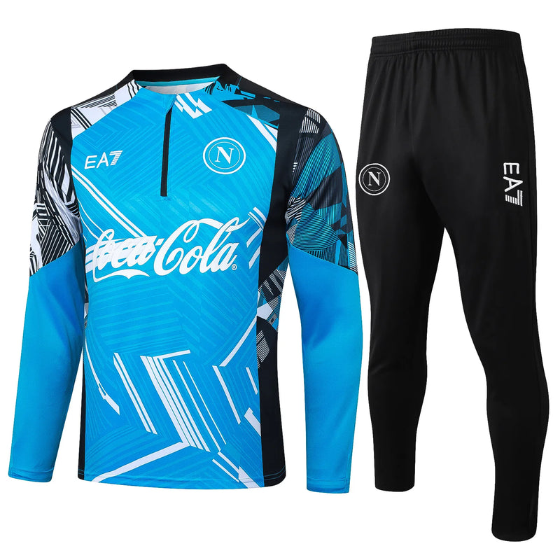 Conjunto Agasalho Treino Napoli 24/25 - Azul