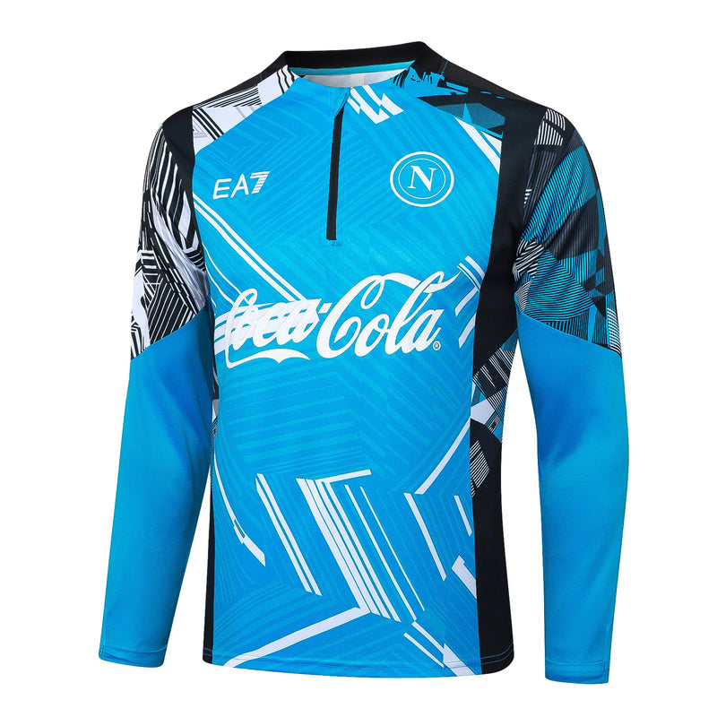 Conjunto Agasalho Treino Napoli 24/25 - Azul