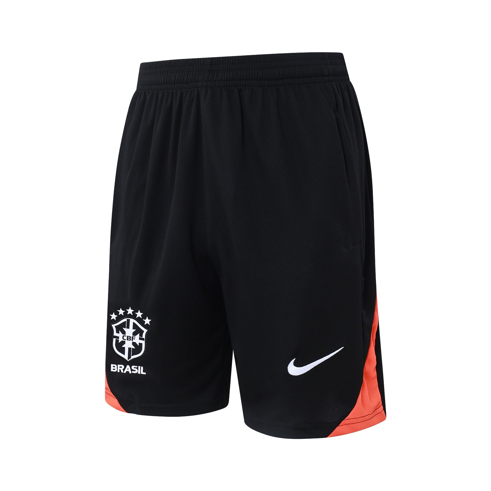 Conjunto Brasil Treino Regata 24/25  - Preto e Laranja