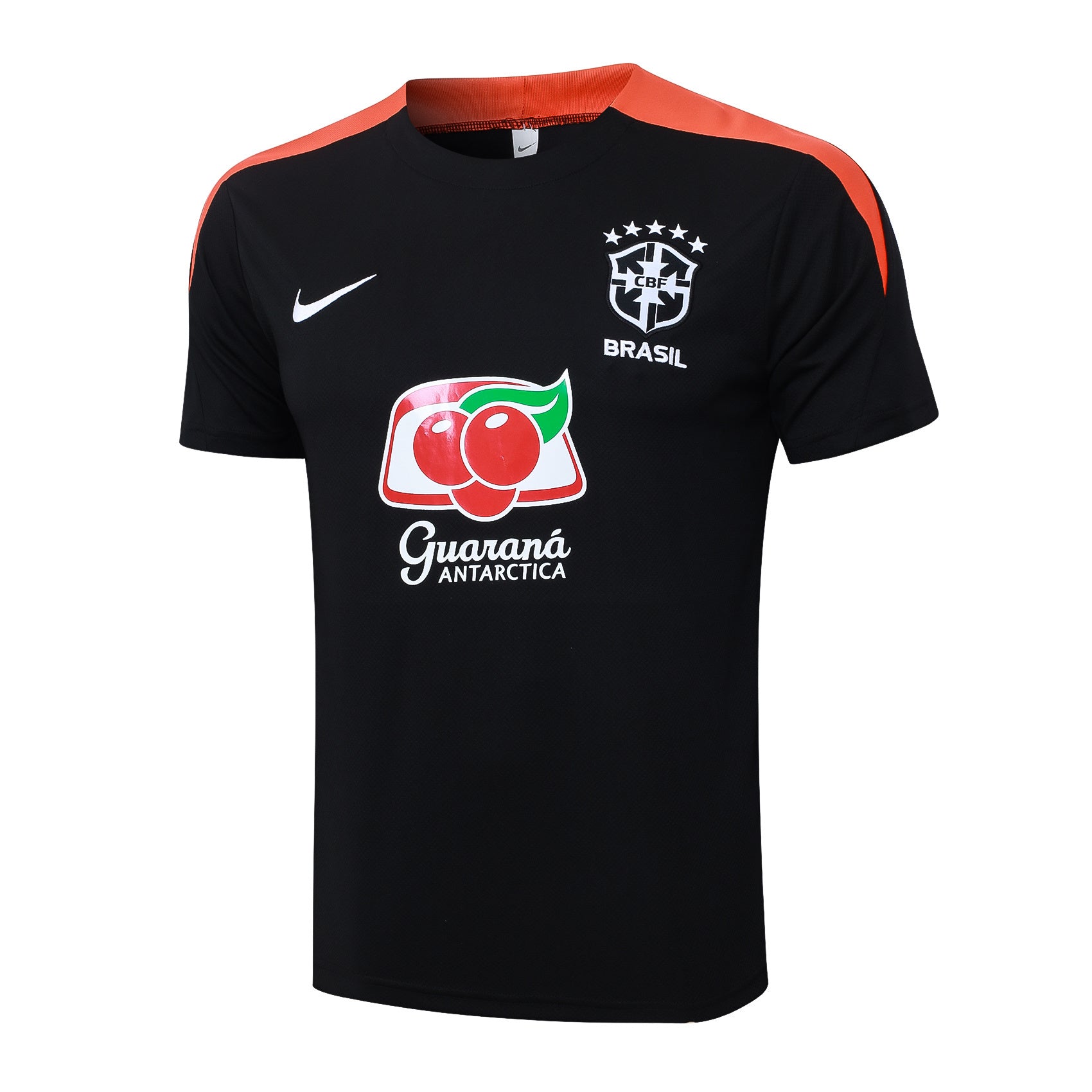 Conjunto Brasil Treino 24/25  - Preto e Laranja