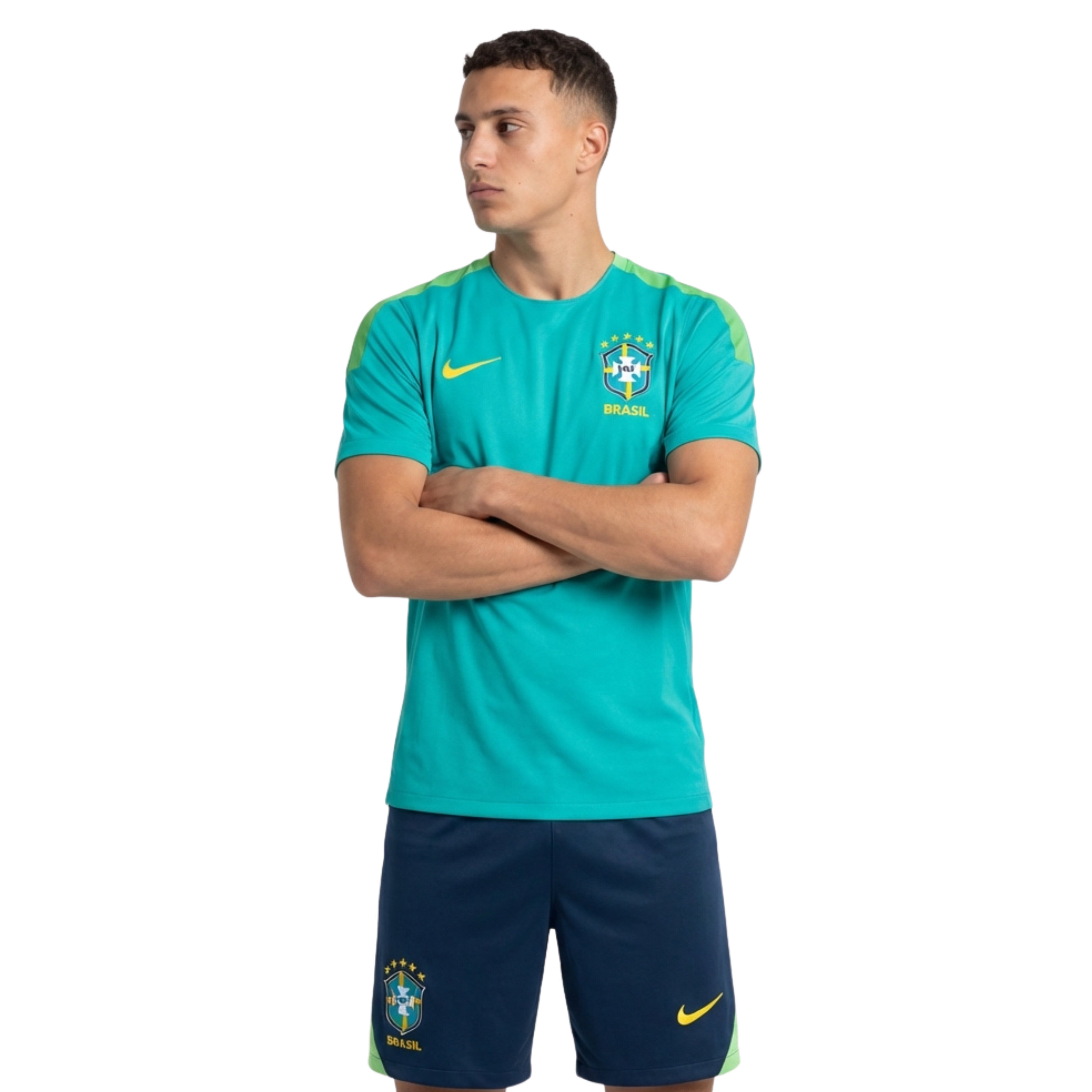 Conjunto Brasil treino 24/25 azul ciano