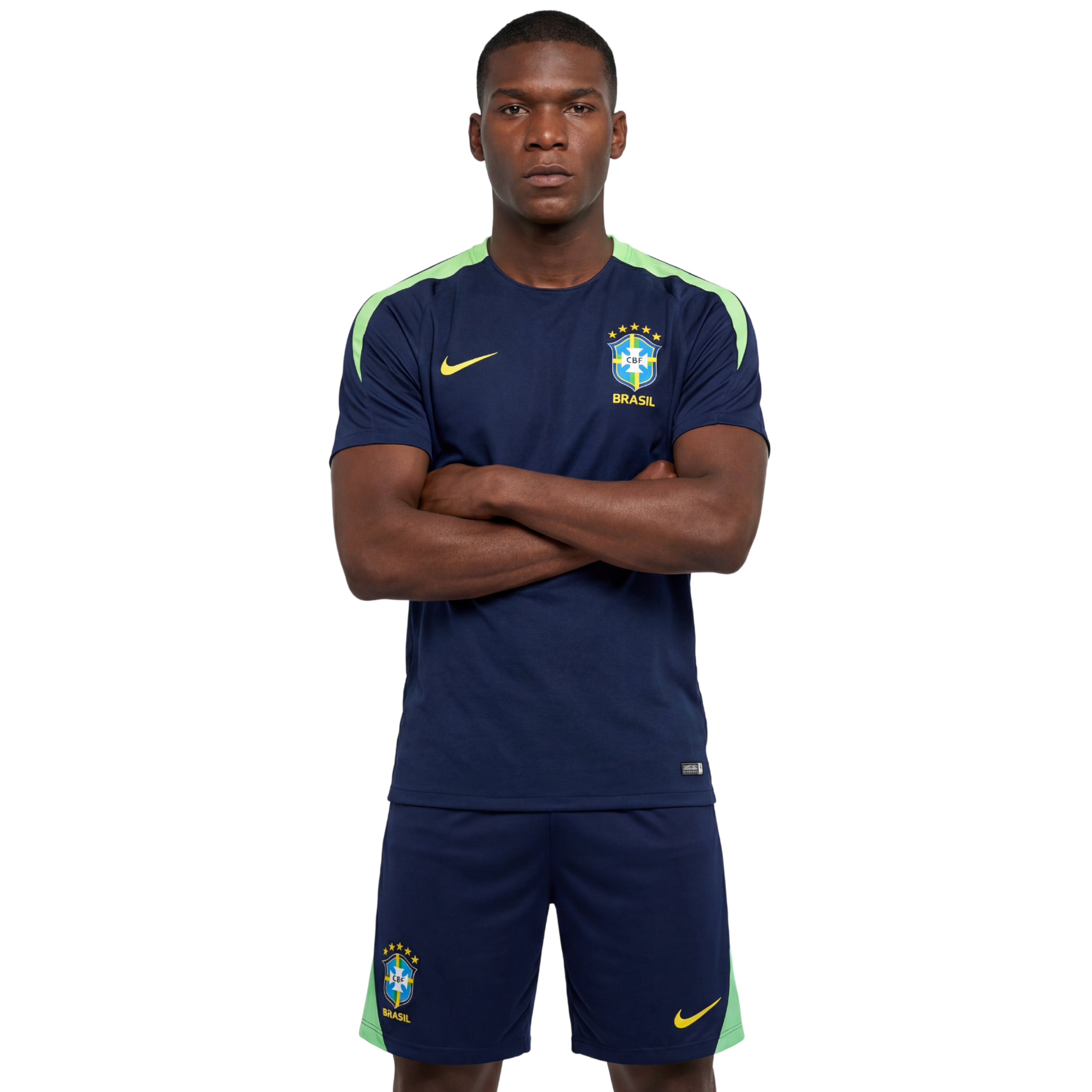 Conjunto Brasil treino 24/25 azul e verde