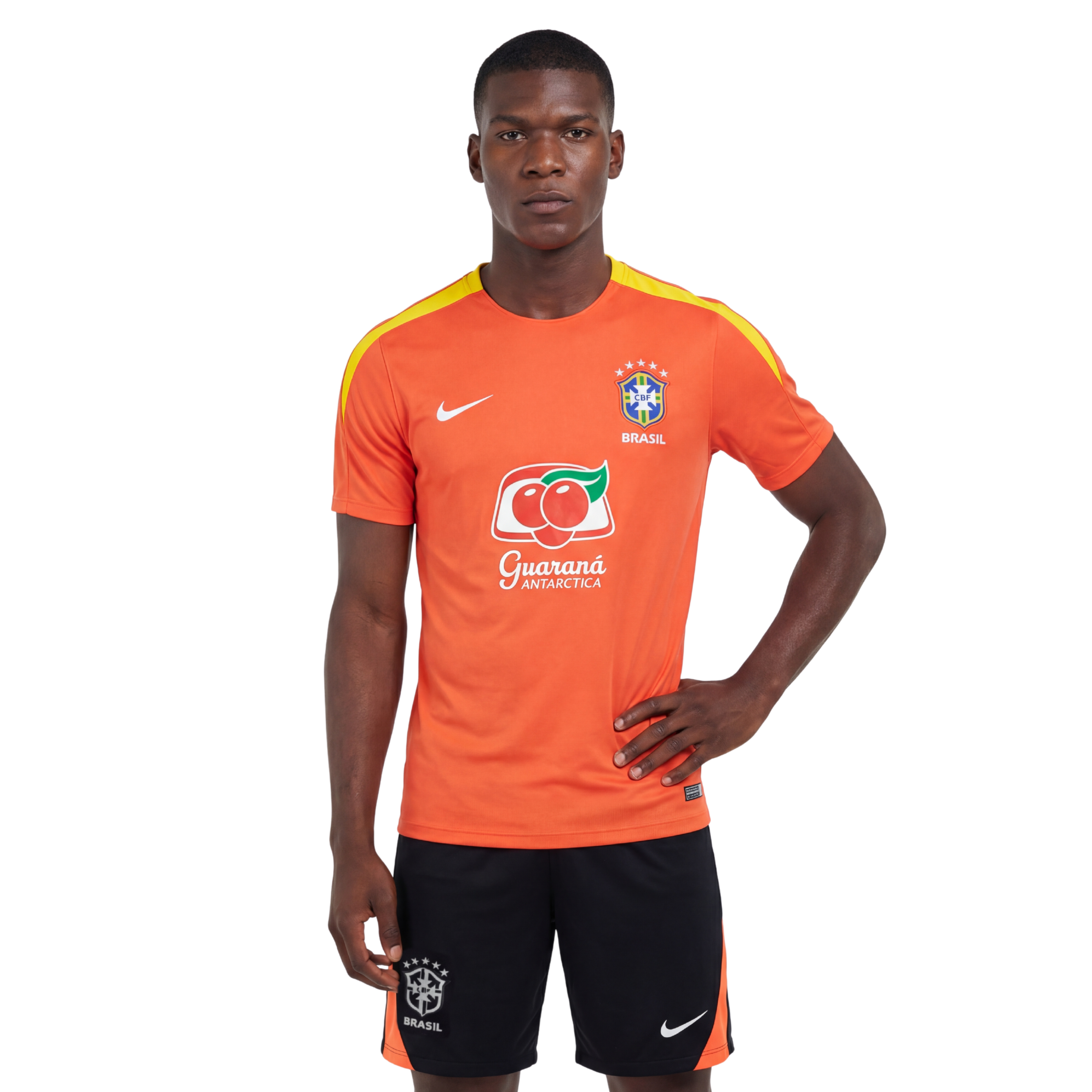 Conjunto Brasil treino 24/25 laranja