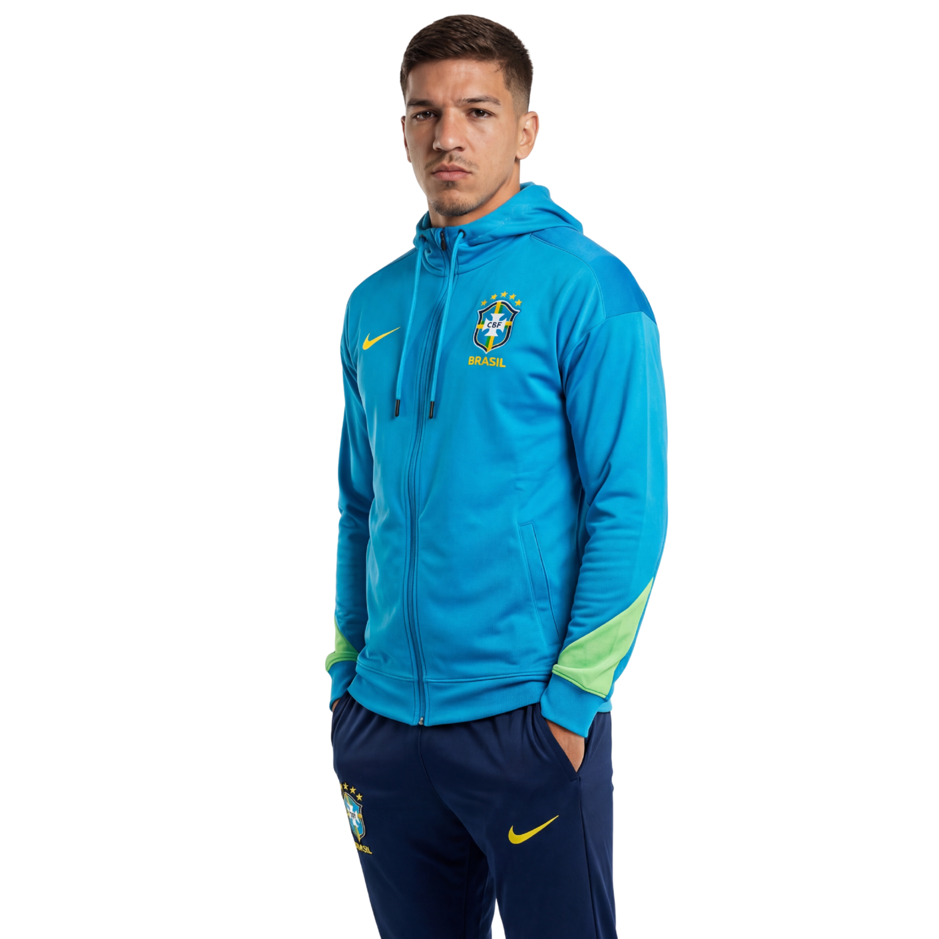 Conjunto agasalho treino Brasil 24/25 azul