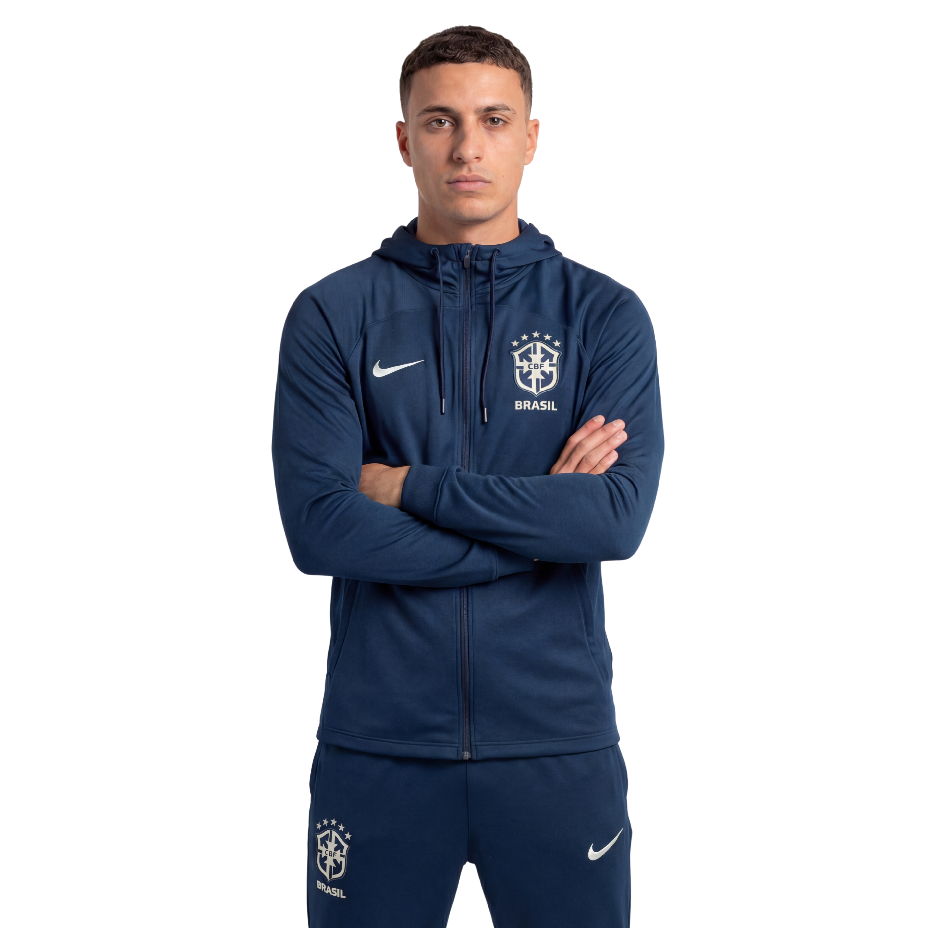Conjunto agasalho treino Brasil 24/25 azul escuro