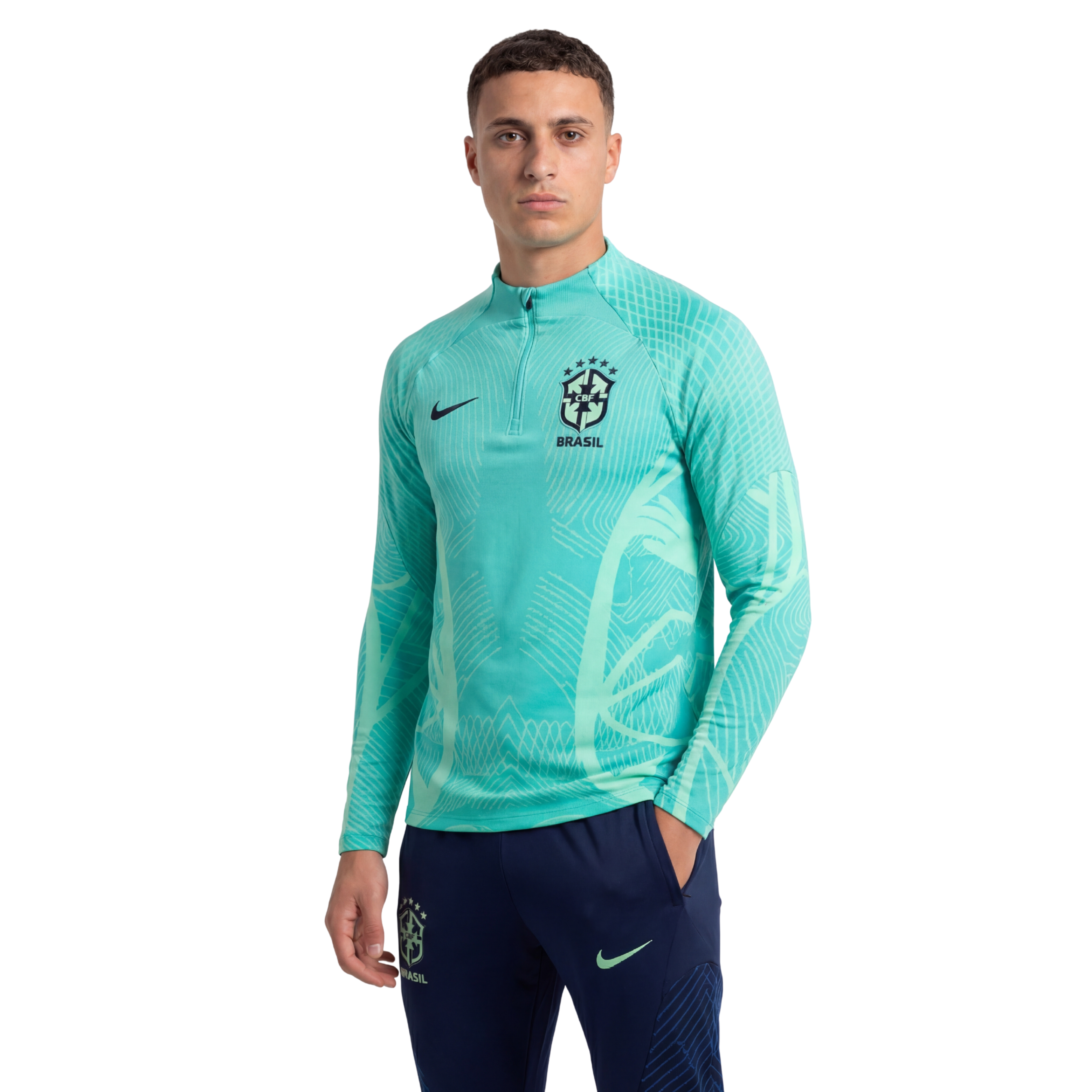 Conjunto agasalho treino Brasil 24/25 verde água
