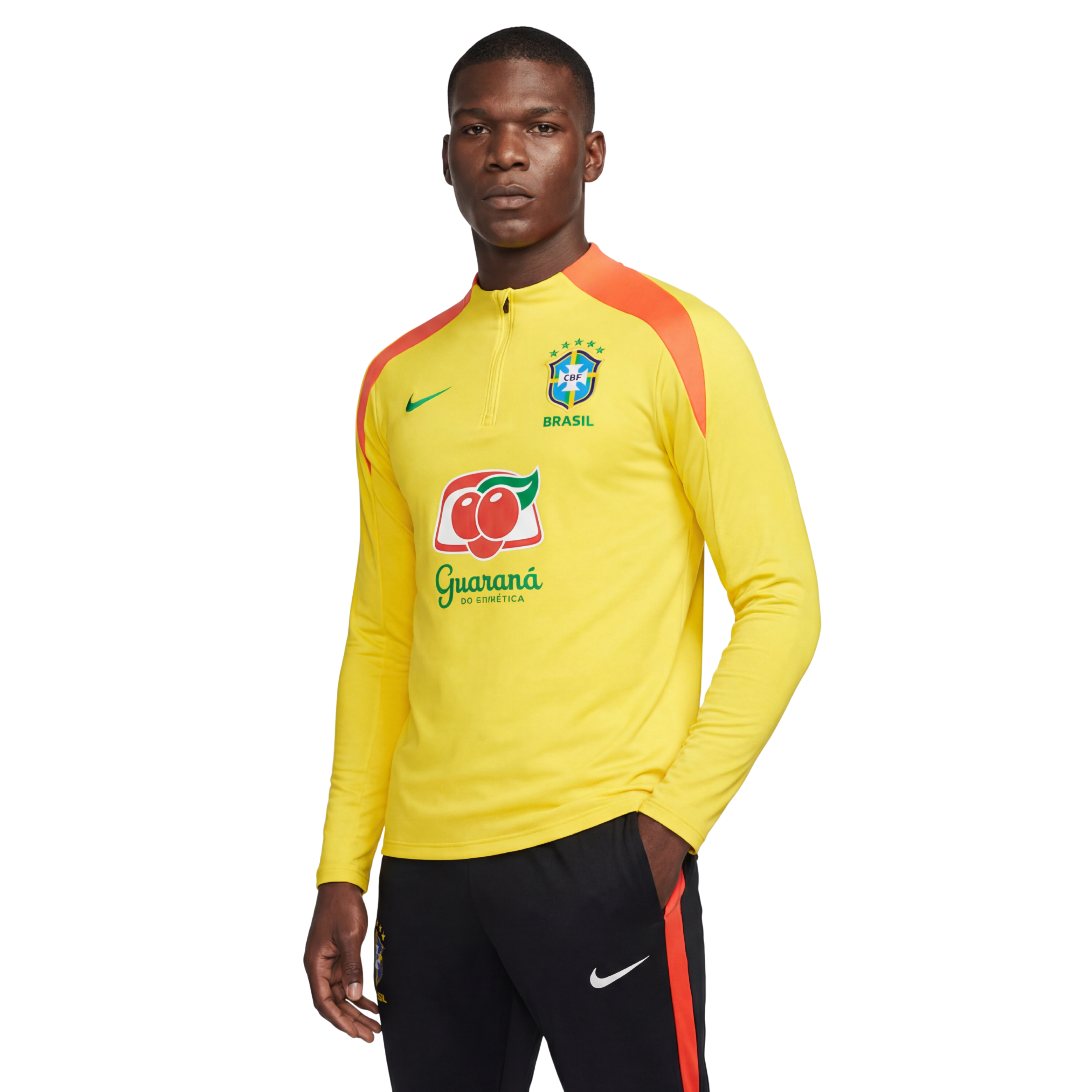 Conjunto agasalho treino Brasil 25/26 amarelo