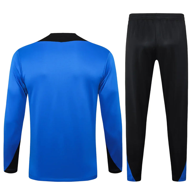 Conjunto Agasalho Treino Barcelona 24/25 - Azul