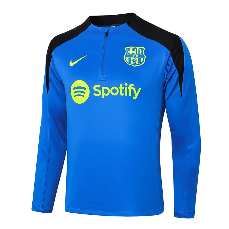 Conjunto Agasalho Treino Barcelona 24/25 - Azul