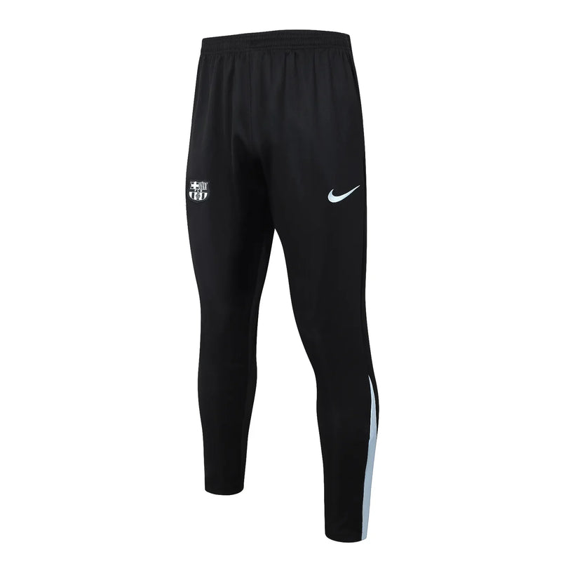 Conjunto Agasalho Treino Barcelona 24/25 - Branco e Preto