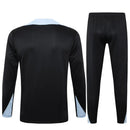 Conjunto Agasalho Treino Barcelona 24/25 - Preto e Branco