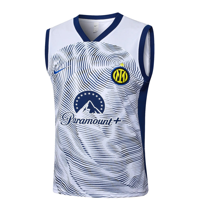 Conjunto Inter de Milão Treino Regata 24/25 - Branco