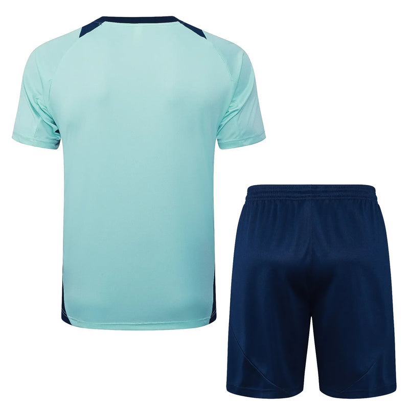 Conjunto Manchester United Treino 24/25 - Azul Turquesa