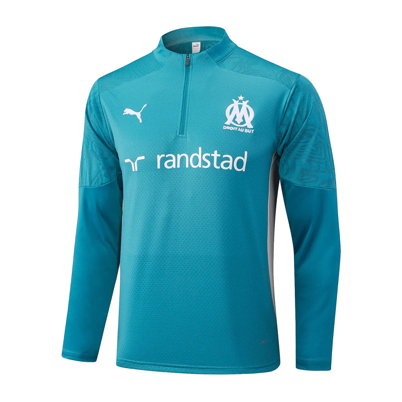 Conjunto Agasalho Treino Olympique de Marseille 24/25 - Azul