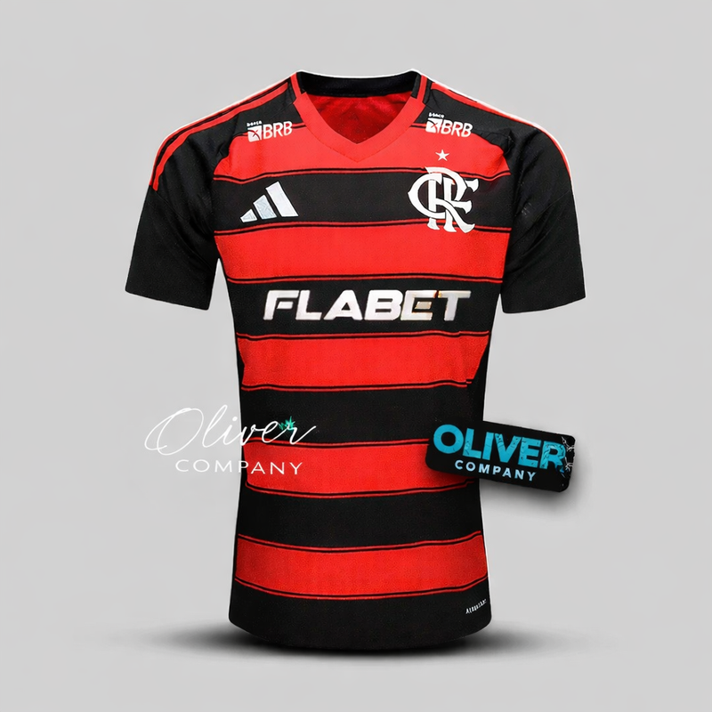 Camisa Flamengo I 2026/27 Torcedor Adidas Masculina - Vermelho+Preto