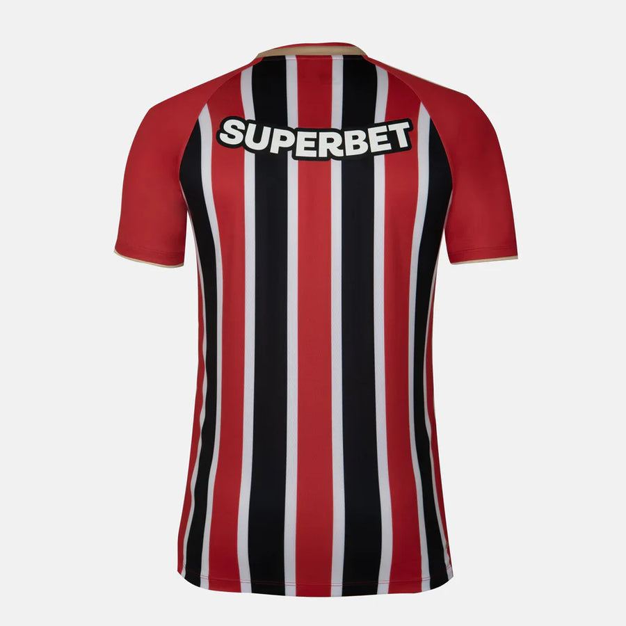 Camisa São Paulo I 24/25 New Balance  Vermelha e preta