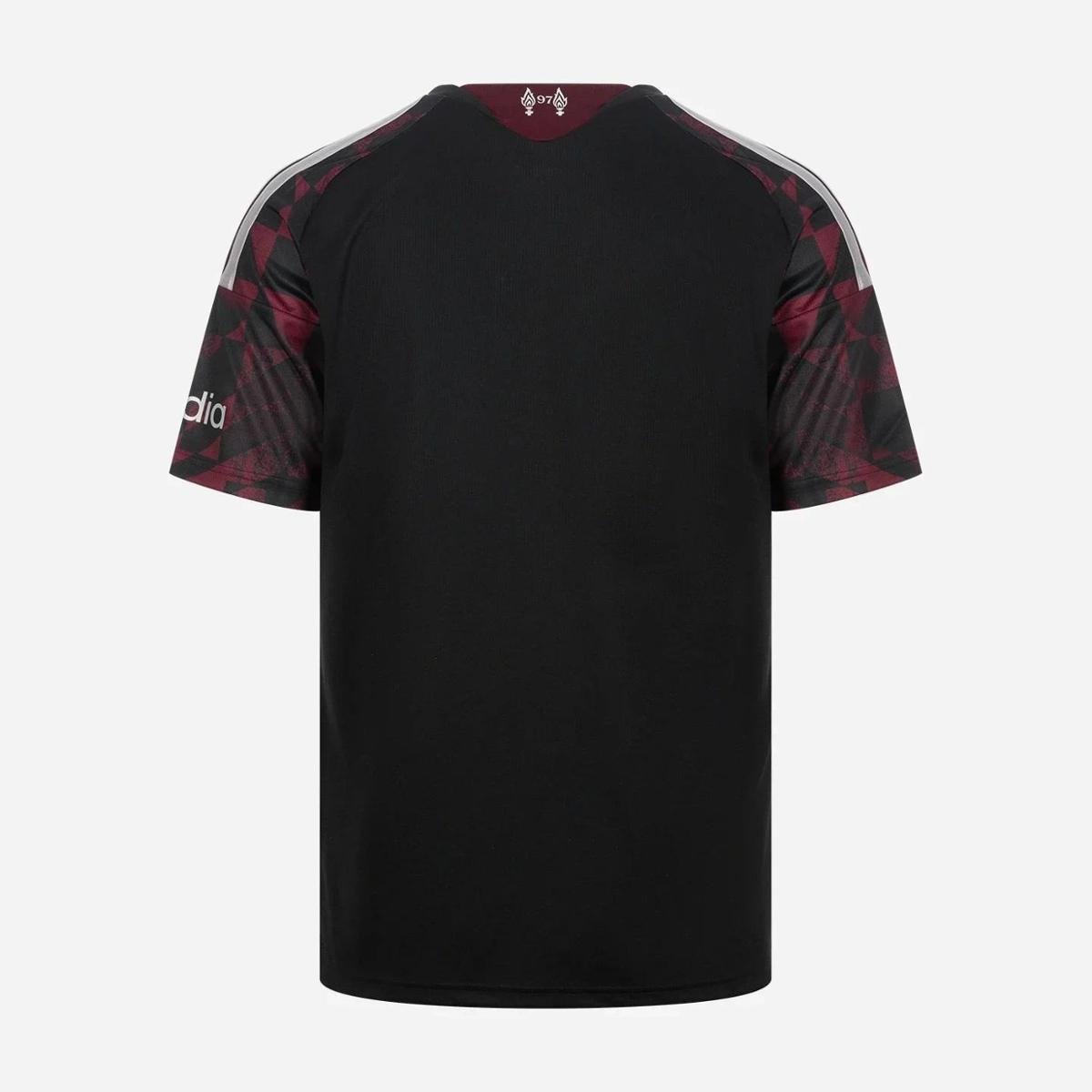 Camisa Liverpool III 2026/27 Preta e Vinho Torcedor - outro ângulo