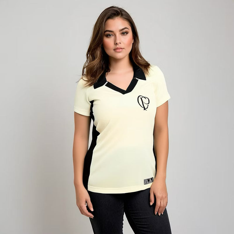 Camisa Polo Corinthians CP Retrô Torcedora Feminina