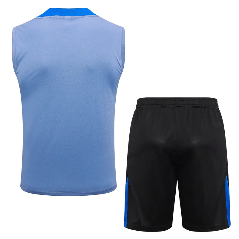 Conjunto Inter de Milão Treino Regata 24/25 - Azul