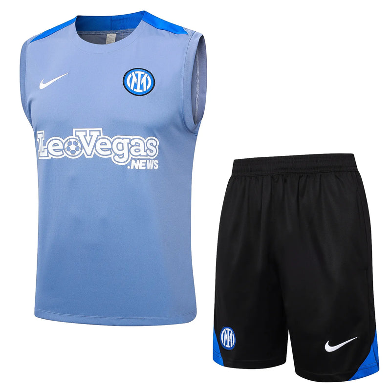 Conjunto Inter de Milão Treino Regata 24/25 - Azul