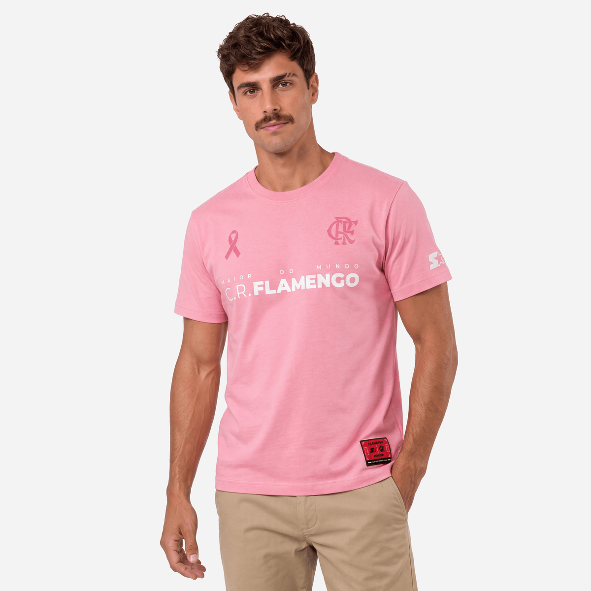 Camisa Flamengo Outubro Rosa 2026 Torcedor - detalhes de acabamento 1