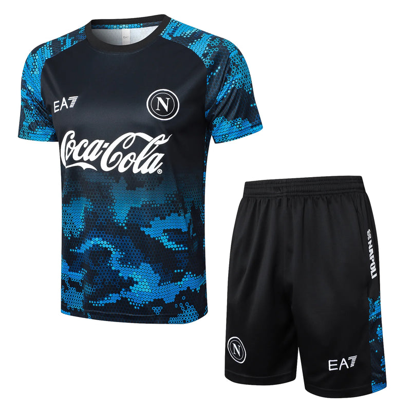 Conjunto Napoli Treino 24/25 - Azul e Preto