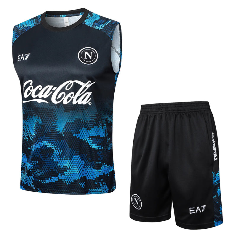 Conjunto Napoli Treino Regata 24/25 - Azul e Preto