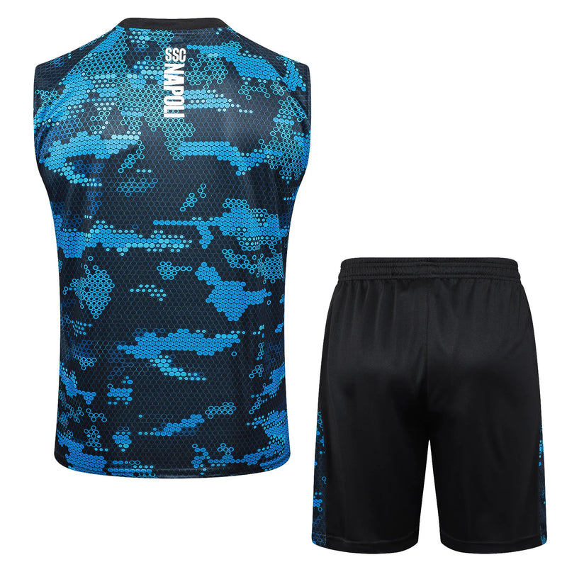 Conjunto Napoli Treino Regata 24/25 - Azul e Preto