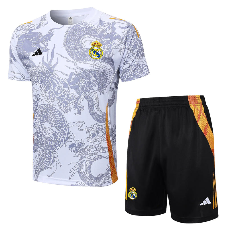 Conjunto Real Madrid Treino 24/25 - Branco Dragão