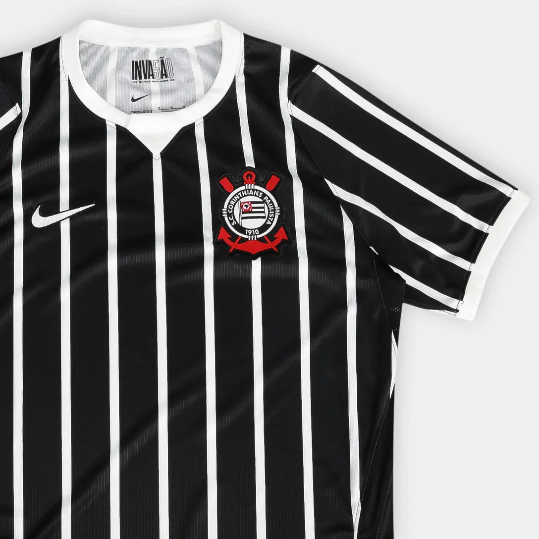 Camisa Corinthians II 2026/27 s/n Torcedor Nike Masculina - Branco+Preto
