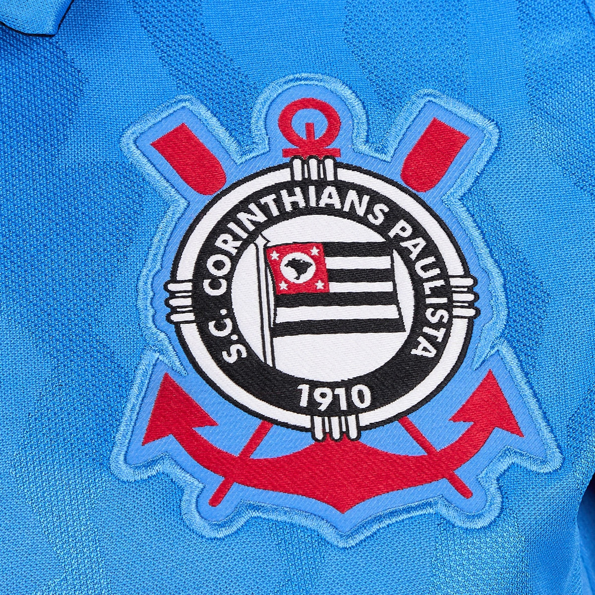 Camisa Corinthians III 2026/27 Azul Feminina Torcedor - detalhes de acabamento 1