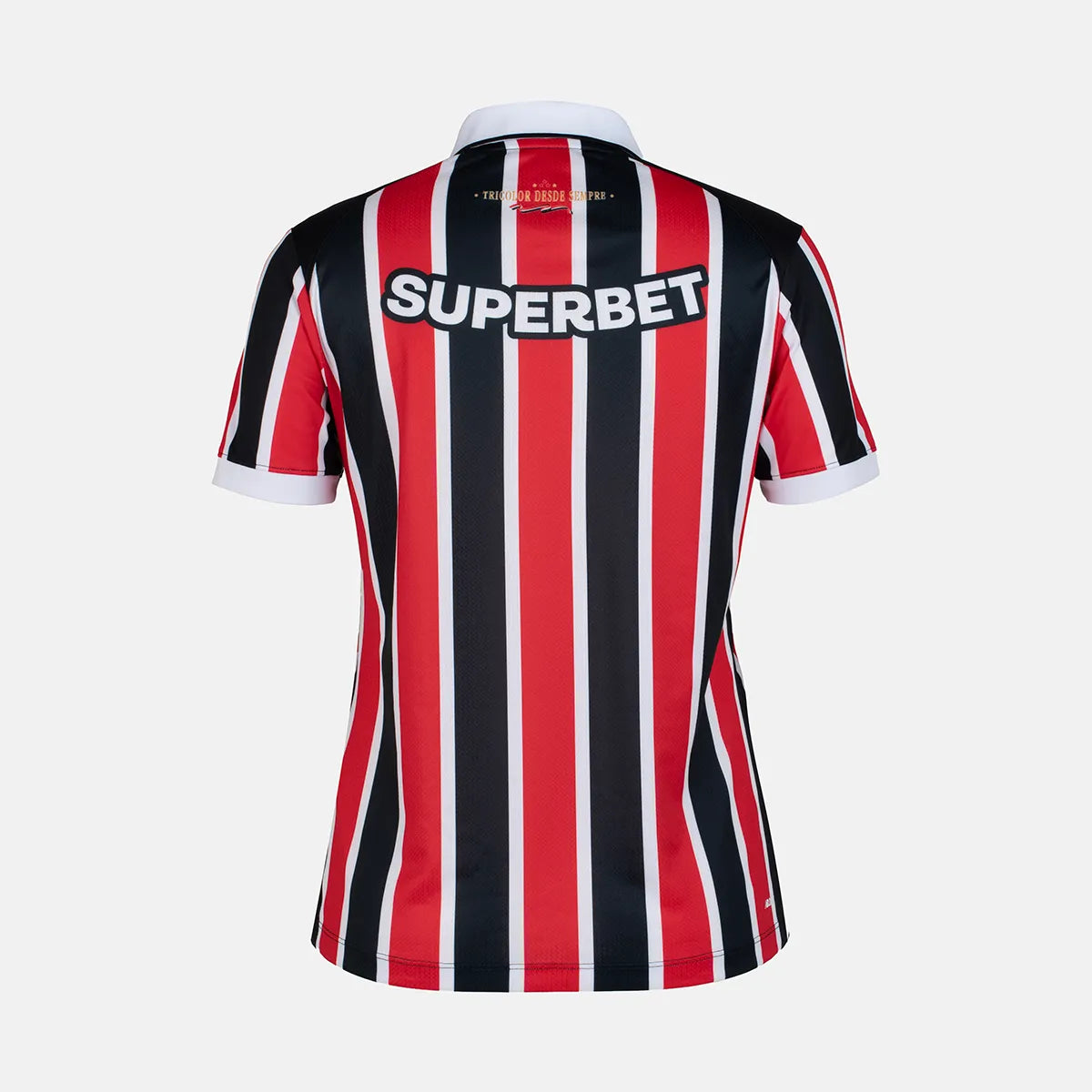 Camisa São Paulo II 2026/27 Tricolor Listrada Feminina Torcedor - detalhes de acabamento 1