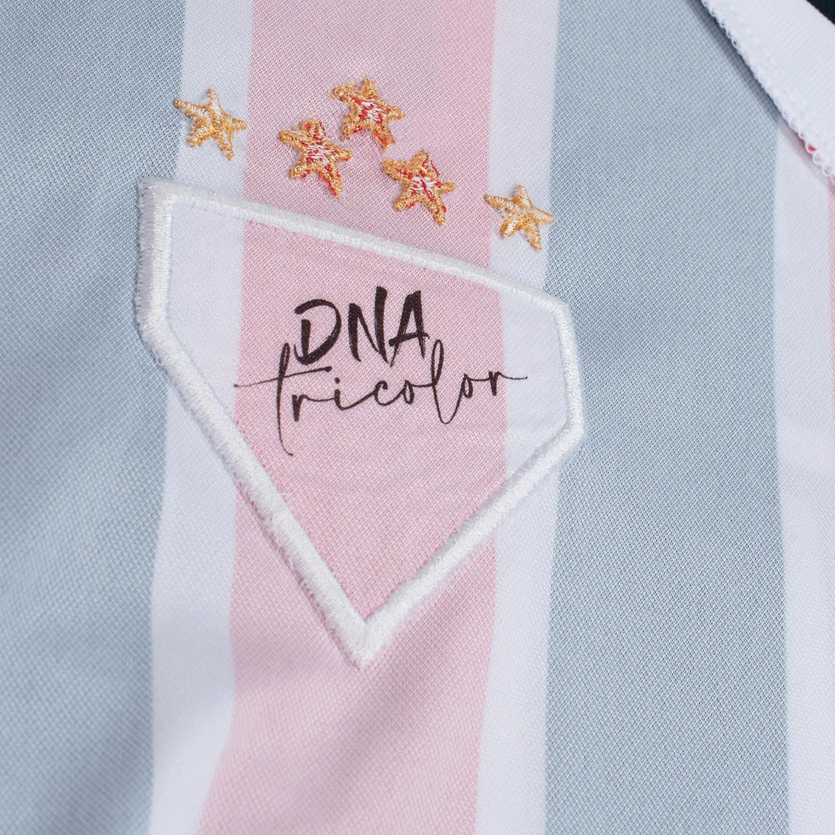 Camisa São Paulo II 2026/27 Tricolor Listrada Feminina Torcedor - detalhes de acabamento 4