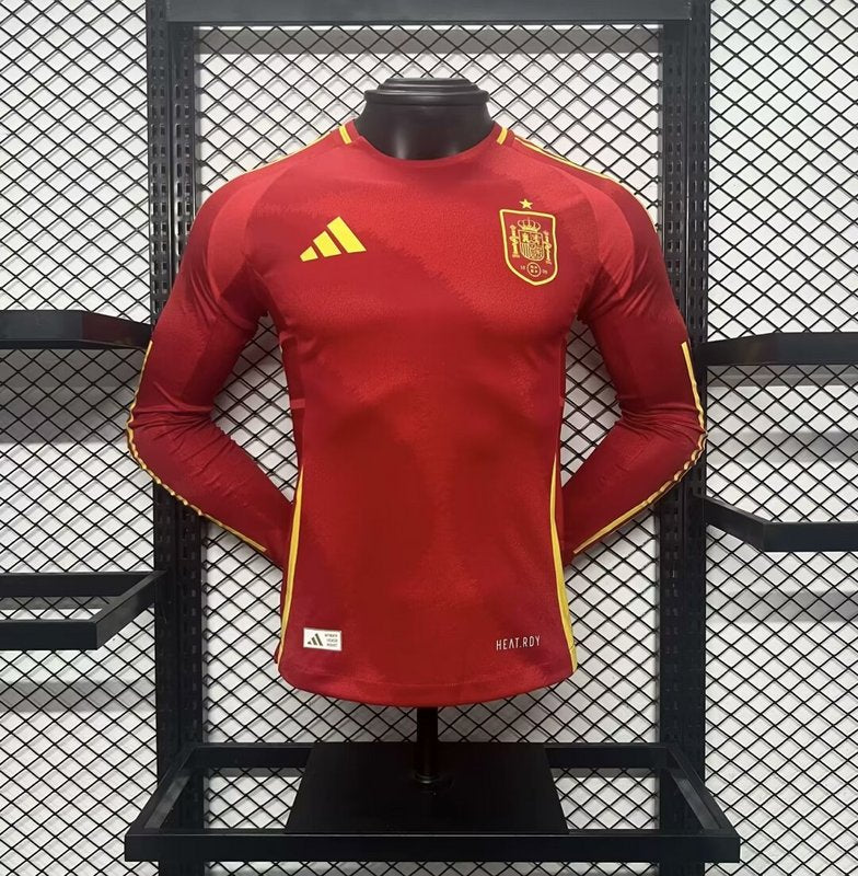 Camisa Espanha Eurocopa I 2024/25 Manga Longa - Jogador