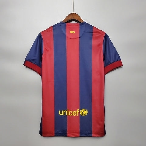 Camisa Barcelona Retrô 2014/2015 Azul e Grená  Nike