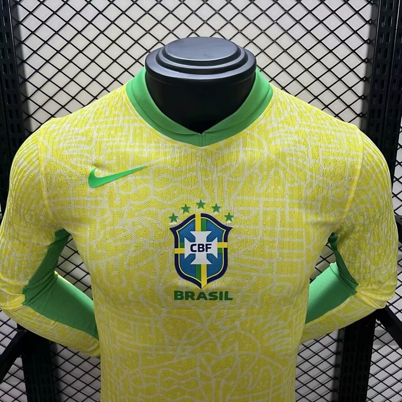 Camisa Brasil Versi I 2024/25 Manga Longa - Jogador