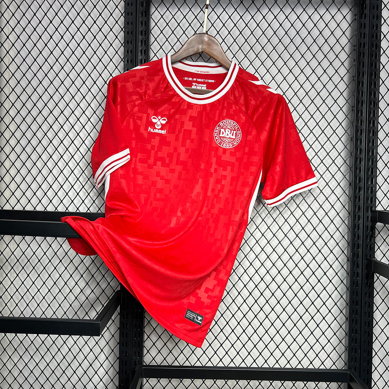 Camisa Seleção Dinamarca 24/25  Home  Vermelha