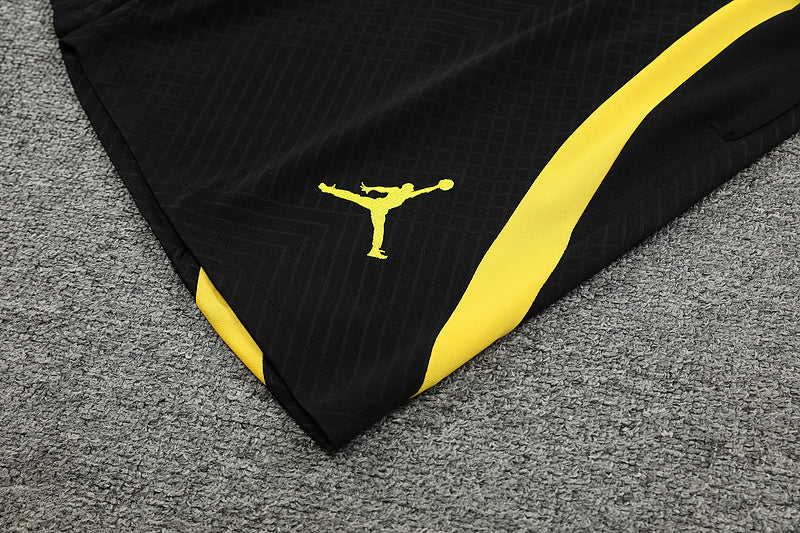Kit Treino PSG 23/24  Preto/Amarelo