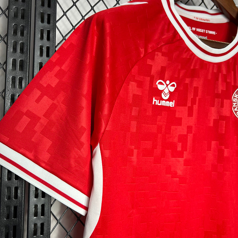 Camisa Seleção Dinamarca 24/25  Home  Vermelha