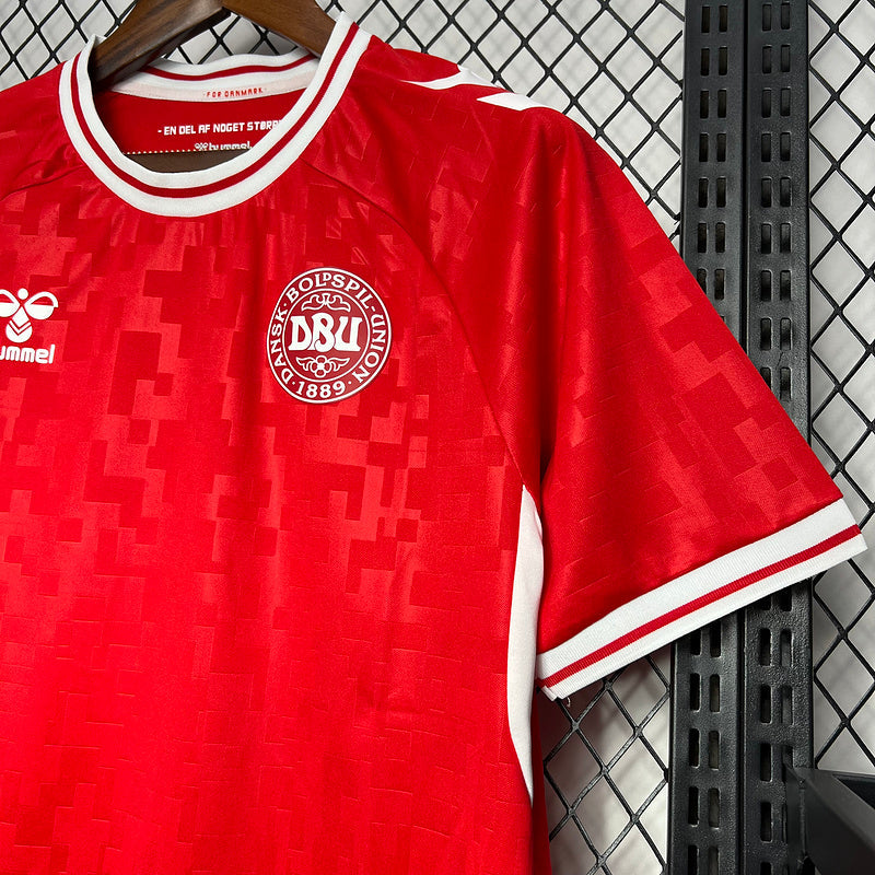 Camisa Seleção Dinamarca 24/25  Home  Vermelha
