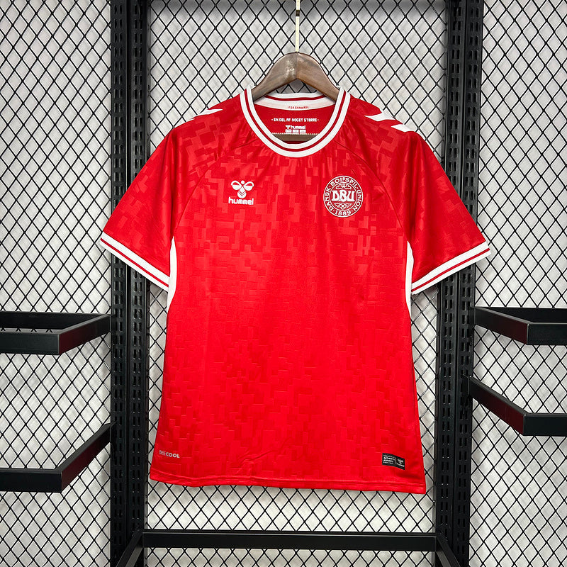 Camisa Seleção Dinamarca 24/25  Home  Vermelha