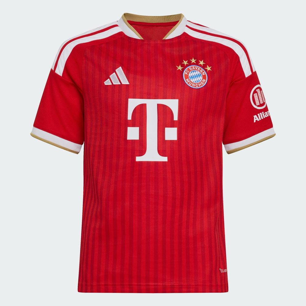 Kit Infantil Bayern de Munique I 2026/27 Vermelho Camisa e Shorts - vista frontal