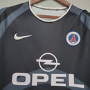 Camisa PSG Retrô 2001/2002 Cinza e Preta  Nike