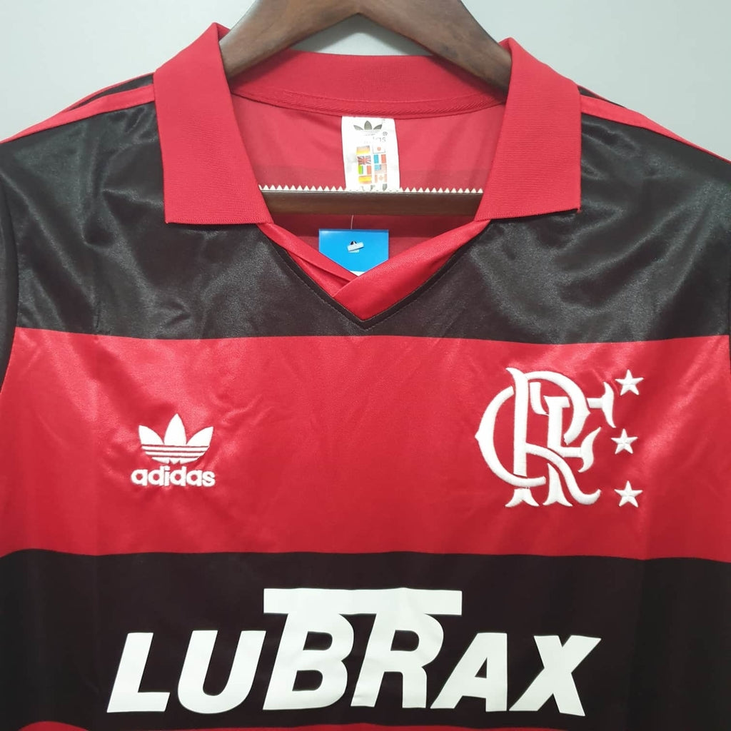 Camisa Flamengo Retrô 1990 Vermelha e Preta  Adidas